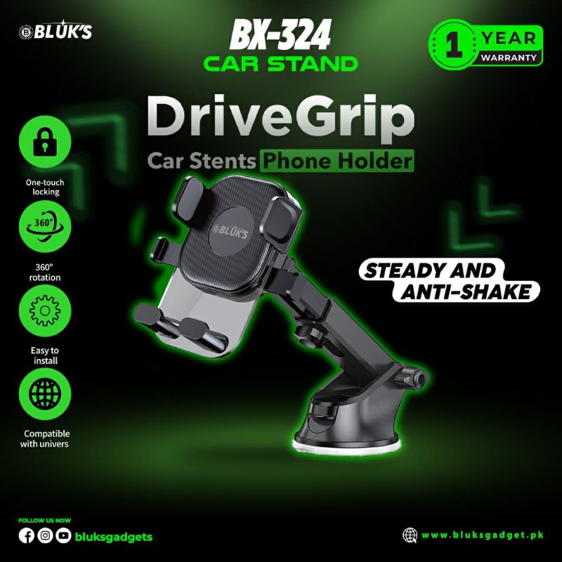 🆔 799 - BLUK's Car Stand Mobile Holder (BX-324)