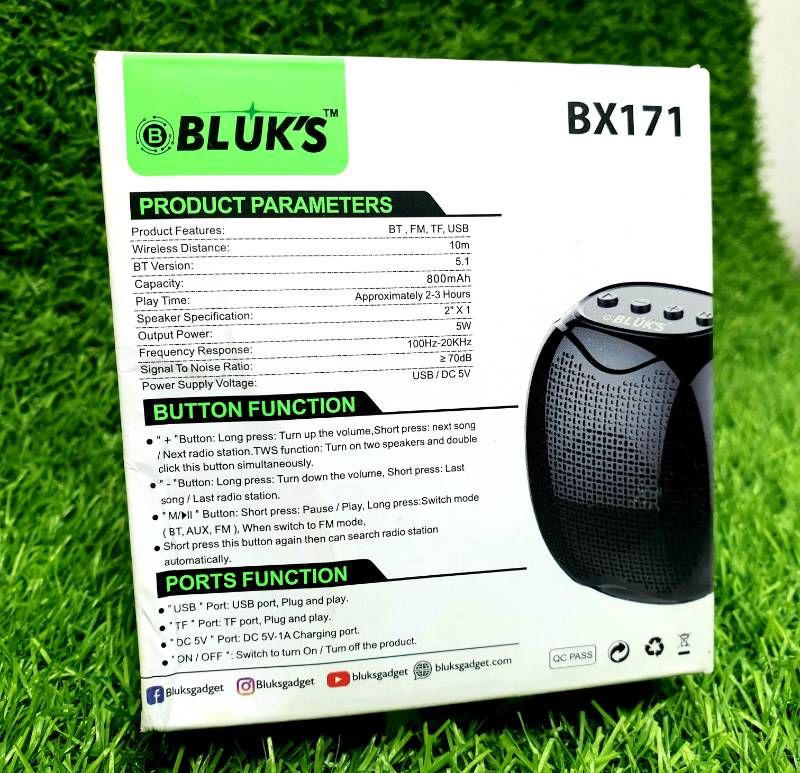 🆔 730 - BLUK's Portable Speaker (BX-171)
