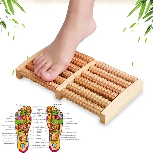 🆔 42 - Wooden Foot Massager Roller 6 Row . . . . . . . . . . . . . . . . . . . . . . . . . . . . . . . . . . . . . . . . . . . . . . . . . . . . . . . . . . . . . . . . . . . . . . . . . . . . . . . . 🔴#Tags, (Reflexology Foot Massage Tool, Natural Wooden Pain Relief Roller, Plantar Fasciitis Therapy Device, Stress Relief Home Spa Tool, Anti Cellulite Muscle Relax Massager)