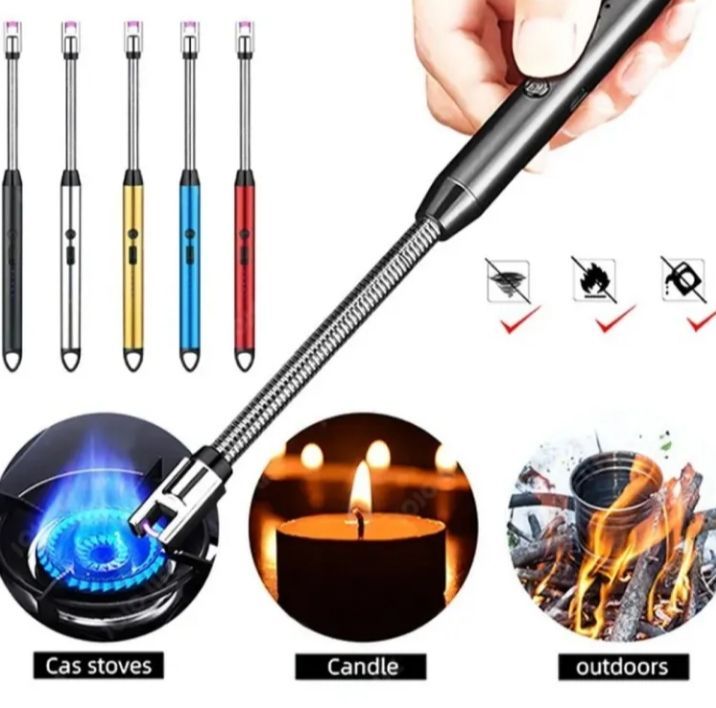 🆔 34 - Electric Arc USB Rechargeable Flameless Flexible Lighter . . . . . . . . . . . . . . . . . . . . . . . . . . . . . . . . . . . . . . . . . . . . . . . . . . . . . . . . . . . . . . . . . . . . . . . . . . . . . . . . 🔴#Tags, (USB Arc Flameless Lighter, Windproof Flexible Igniter, Rechargeable Kitchen Lighter, 360° Rotation Candle Lighter, Camping Hiking Fire Starter)