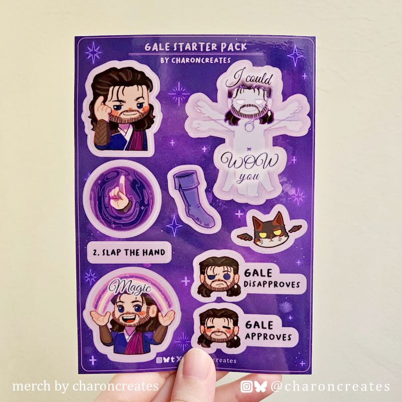 BG3 Companion Starter Pack sticker sheet