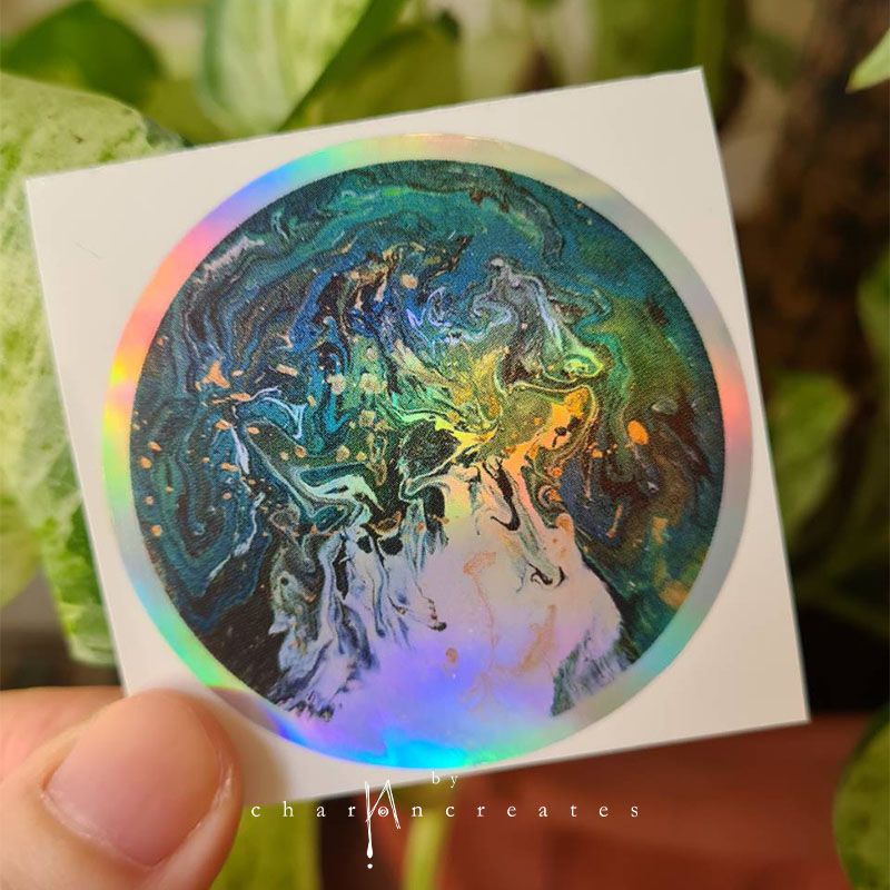 Abstract original diecut stickers