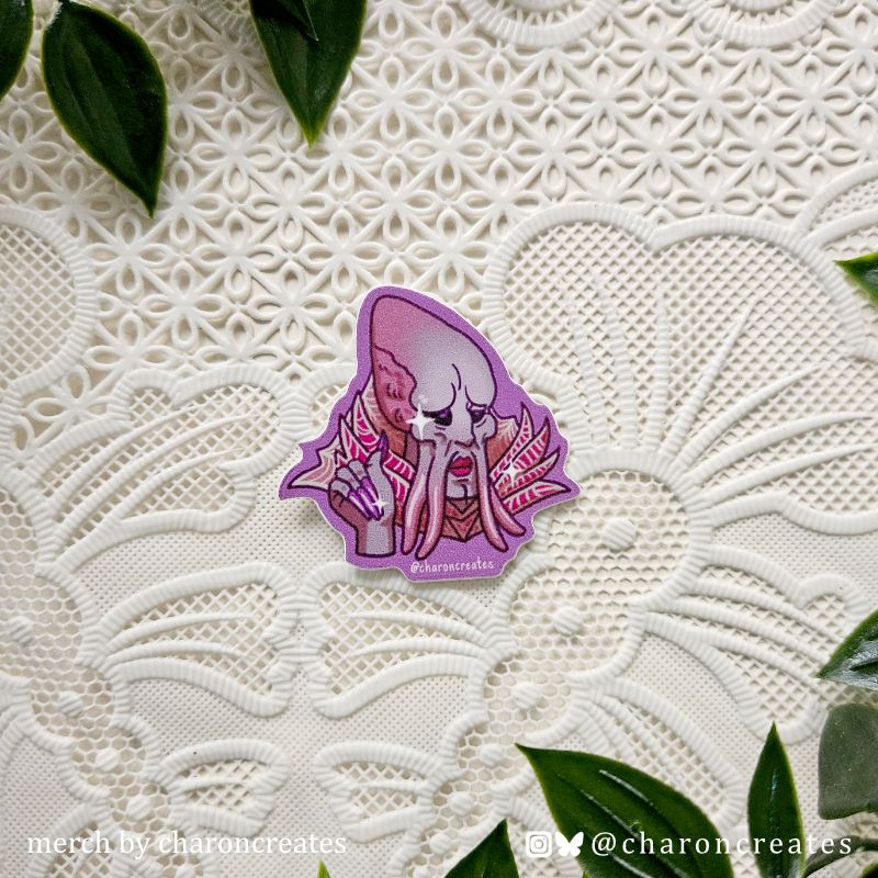 BG3 chibi diecut sticker