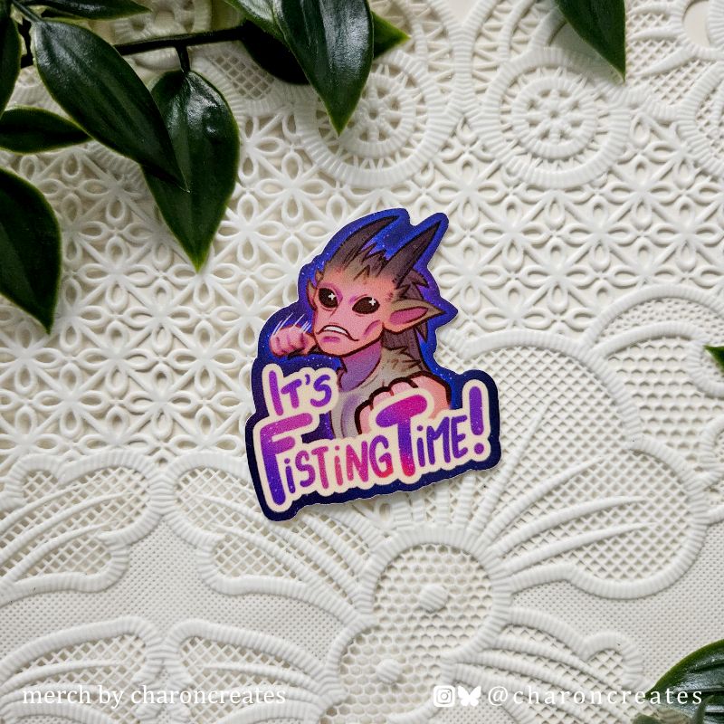 BG3 chibi diecut sticker