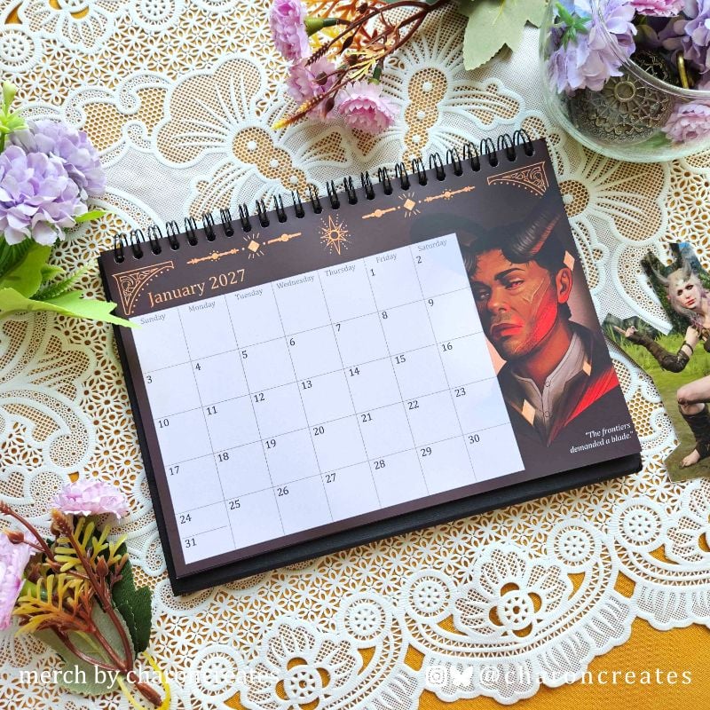 BG3 2027 desk calendar