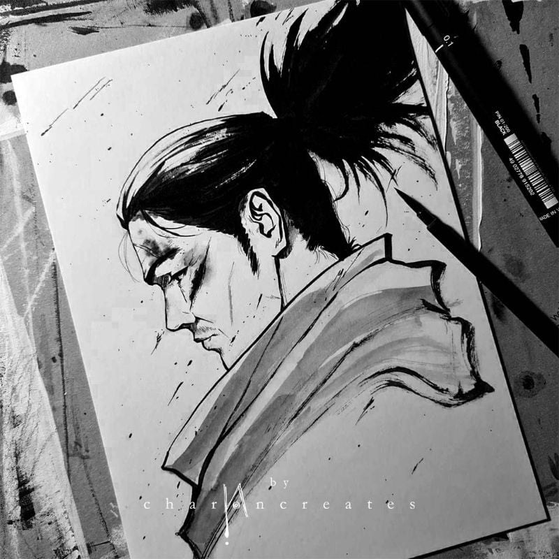 A5 ink portrait commission (PO only)