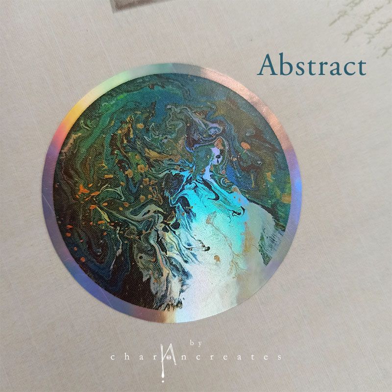 Abstract original diecut stickers