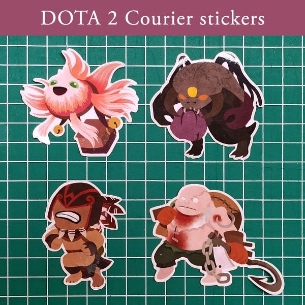 DoTA 2 courier diecut sticker