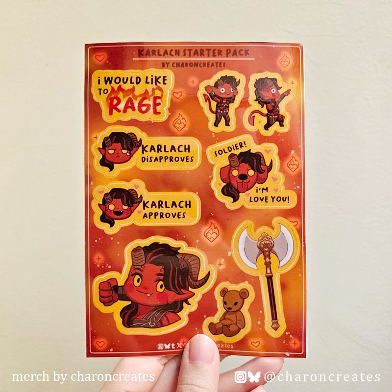 BG3 Companion Starter Pack sticker sheet