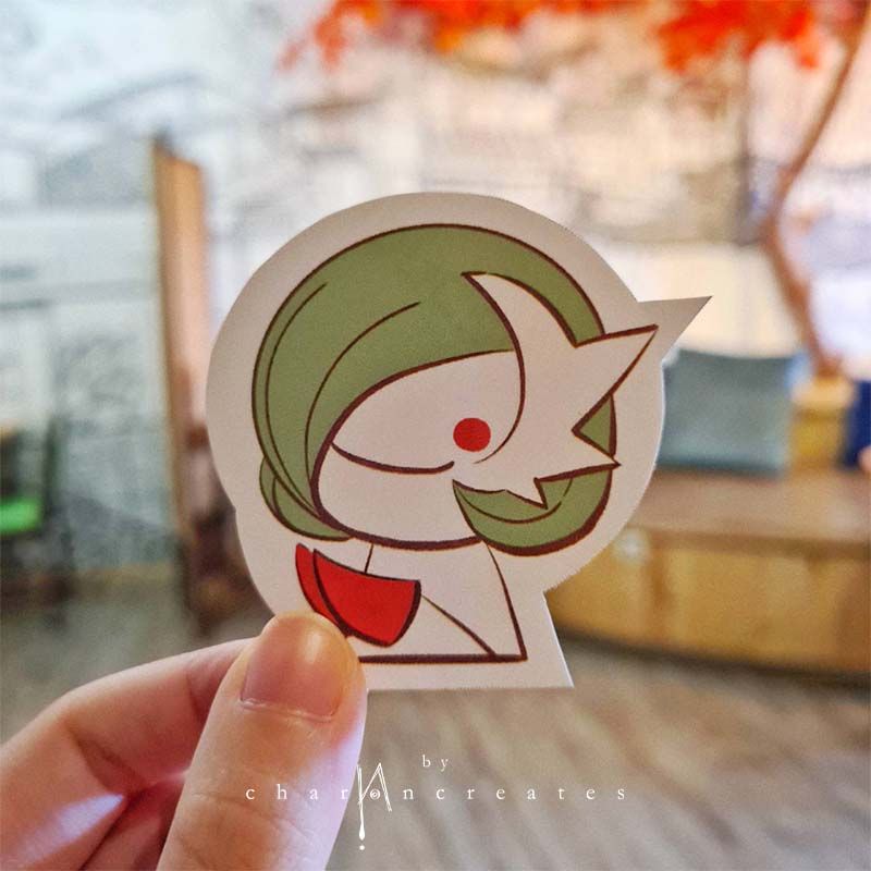 Derpmon diecut sticker