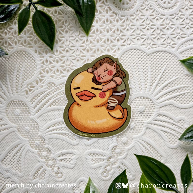 BG3 chibi diecut sticker