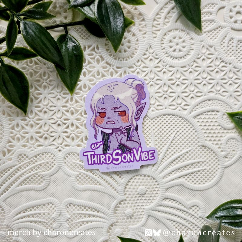 BG3 chibi diecut sticker