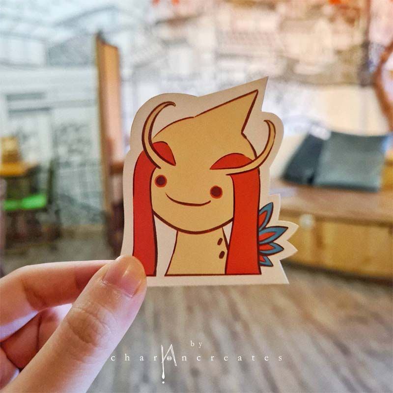 Derpmon diecut sticker