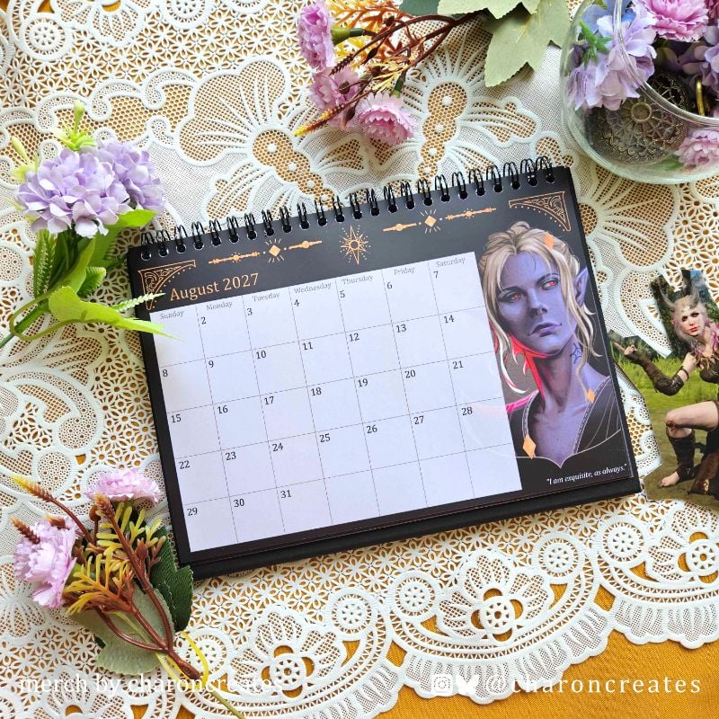 BG3 2027 desk calendar