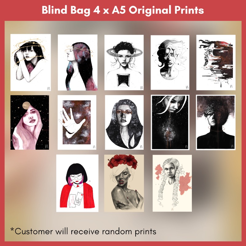Blind bag 4 x random original A5 prints