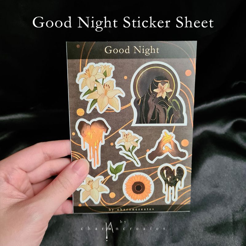 Good Night sticker sheet