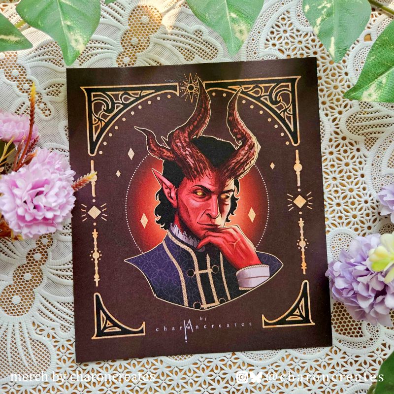 BG3 square art print