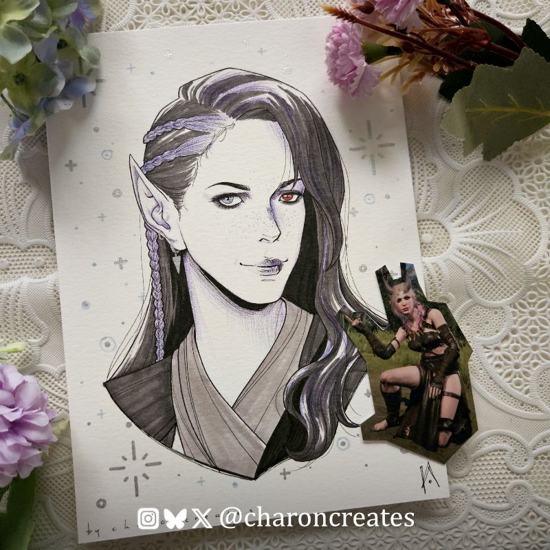 A5 ink portrait commission (PO only)