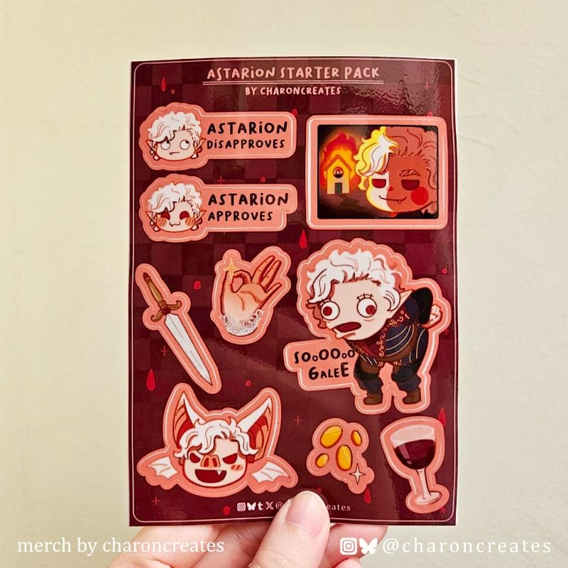 BG3 Companion Starter Pack sticker sheet