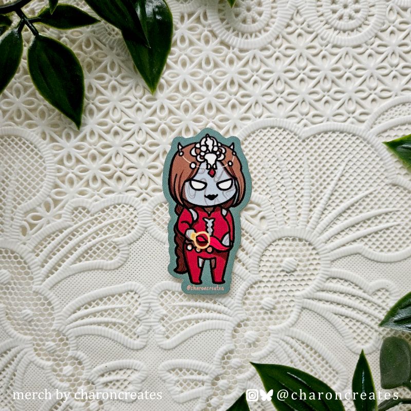 BG3 chibi diecut sticker