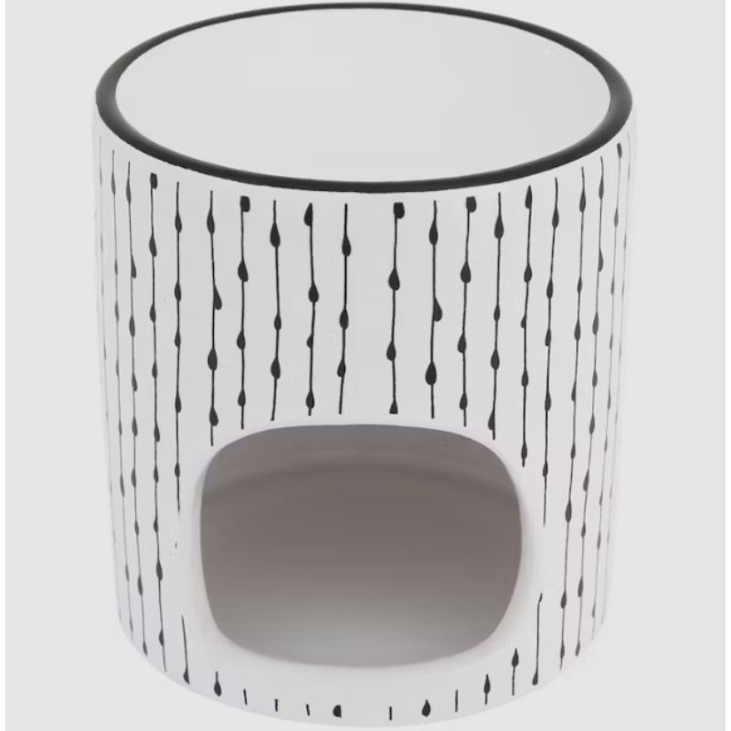 Brûleur de parfum (Blanc avec motif - 1)