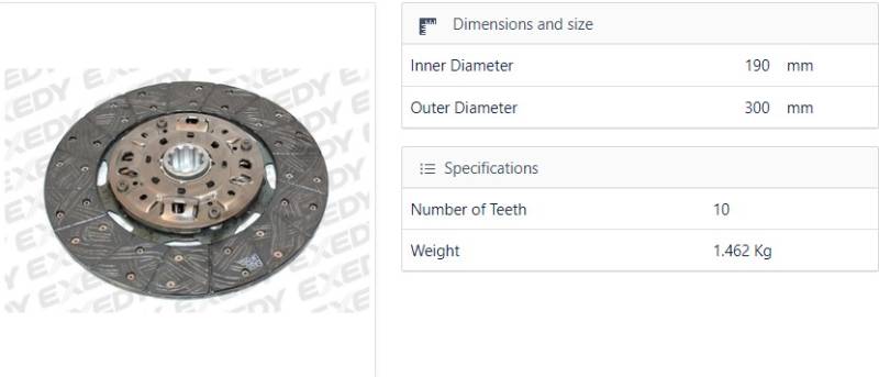 ISD-072U CLUTCH DISC