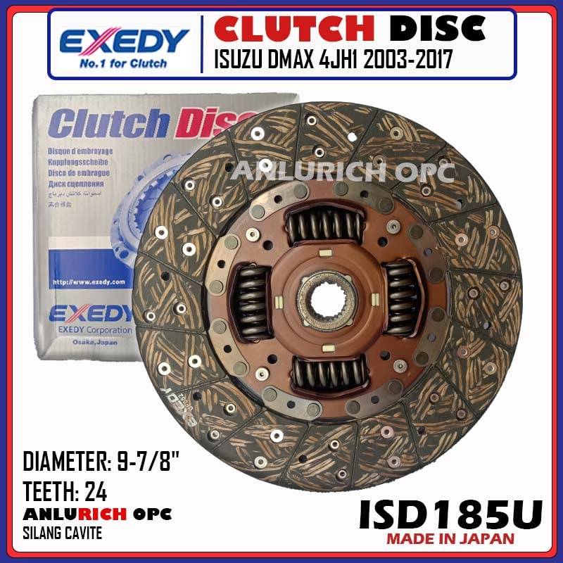 CLUTCH DISC 9-7/8" X 24T for Isuzu Dmax 4JH1 2003-2017 ISD-185U