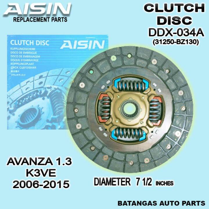 Toyota Avanza (1SZ / 1.3) (7 1/2 inches x 20T) CLUTCH DISC DDV-034A