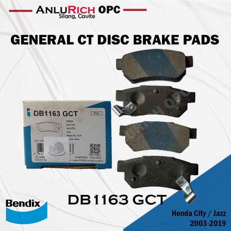 Honda City AND Jazz 2003-2019 REAR BRAKE PAD DB-1163