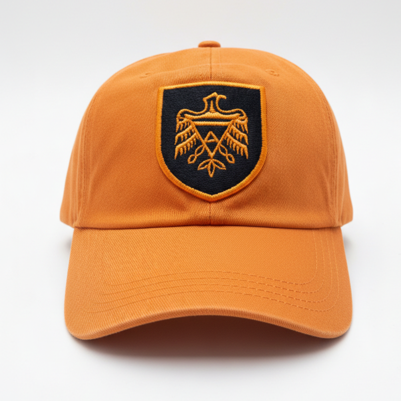 Gorra Classic Temporada 2025-2026 Naranja con Logo Minimalista Grande en Negro