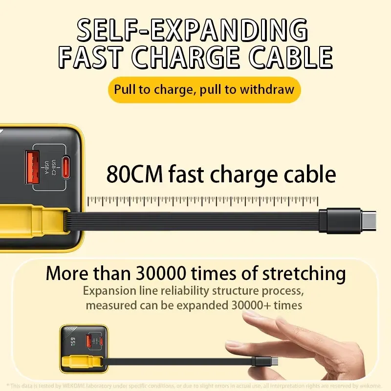 Retractable 65W GaN Charger