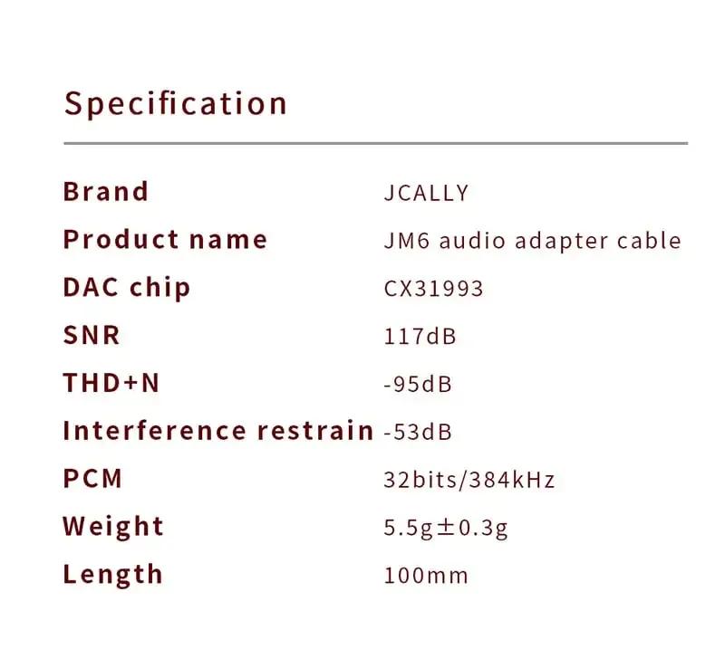 JCally JM6 + USB