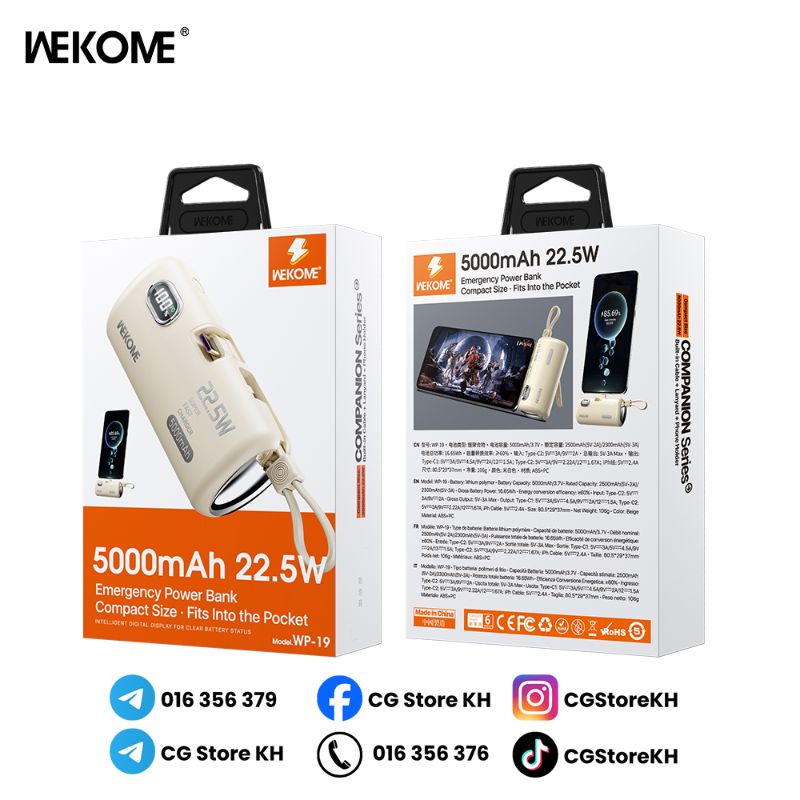 WEKOME Mini Compact 5000mAH