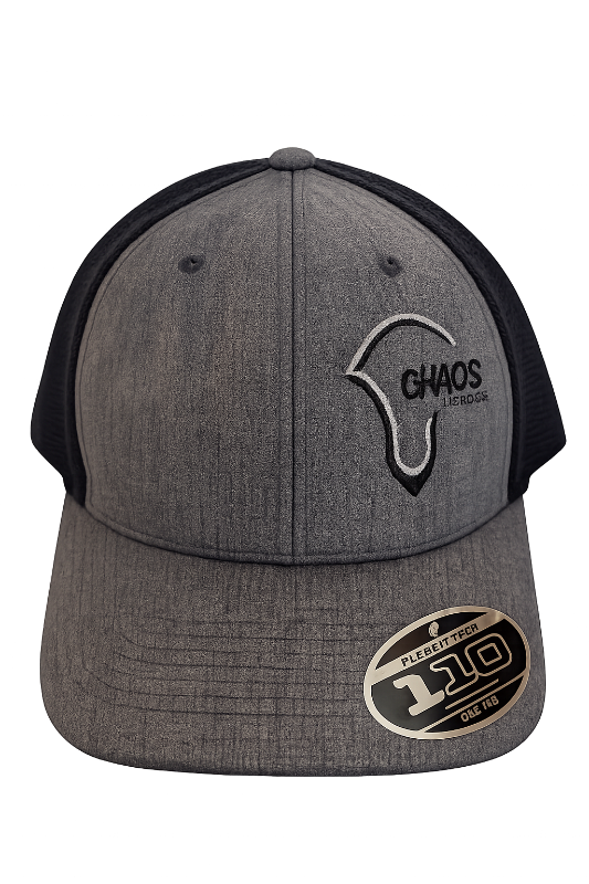 Hat - Heathered Grey & Black Grey logo (2025)