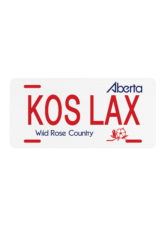 Novelty Licence Plate - KOS LAX