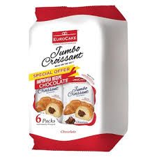 Eurocake Jumbo Croissant 6Pc 50Gm