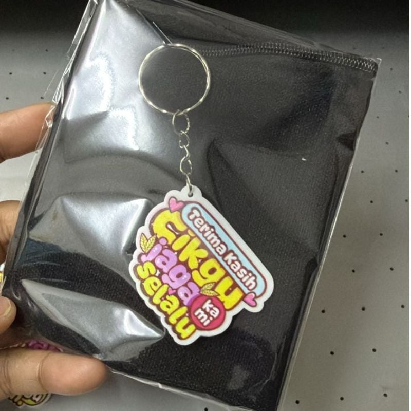 Pakej Hari Guru Beg Canvas + Keychain Quote