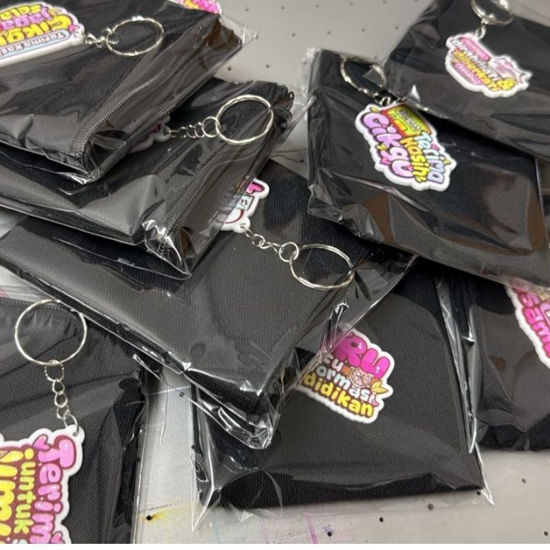 Pakej Hari Guru Beg Canvas + Keychain Quote