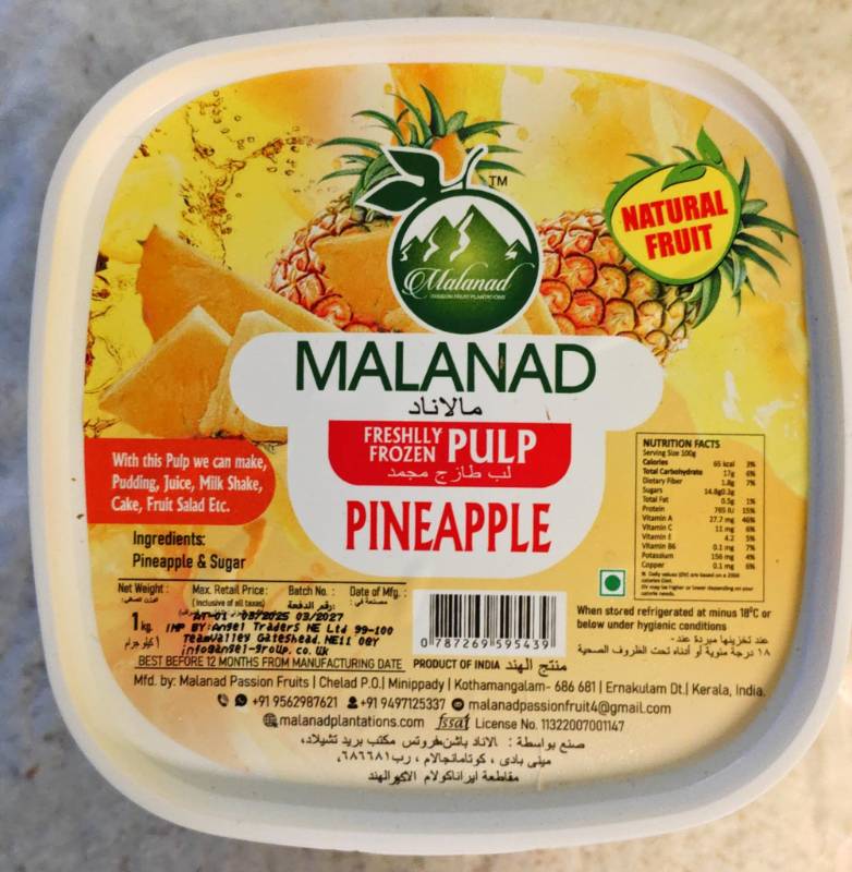 MD Pinepple Pulp Frozen 1kg