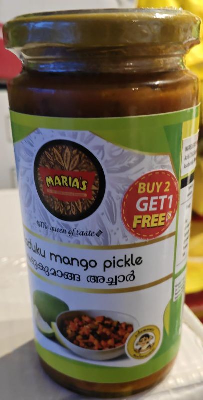 Marias Erivu Mango Pickle  400 gm *** 2 + 1 (Special Offer )