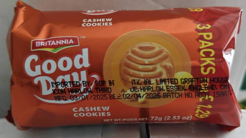 Britania Good Day Cahew Cookies ( 3 for 1.29 )72gm