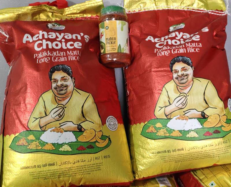 2 Achayan's choice Palakkadan Matta long grain Rice +Prince 500 gm Mango pickle