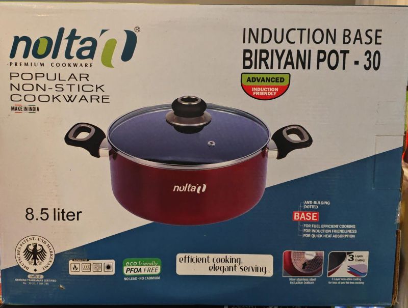 KW Biriyani Pot  With Lid *** 8.55 ****LTRS **!**Nolta ( Intuction Base )