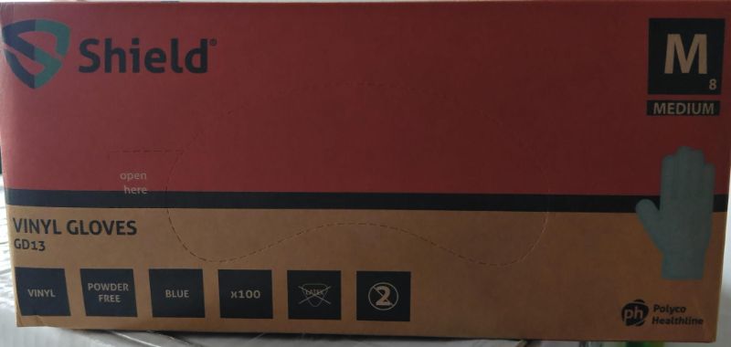 GD 13 Vinyl Gloves Powder Free 100s  *** 1nos *** 20 % VAT