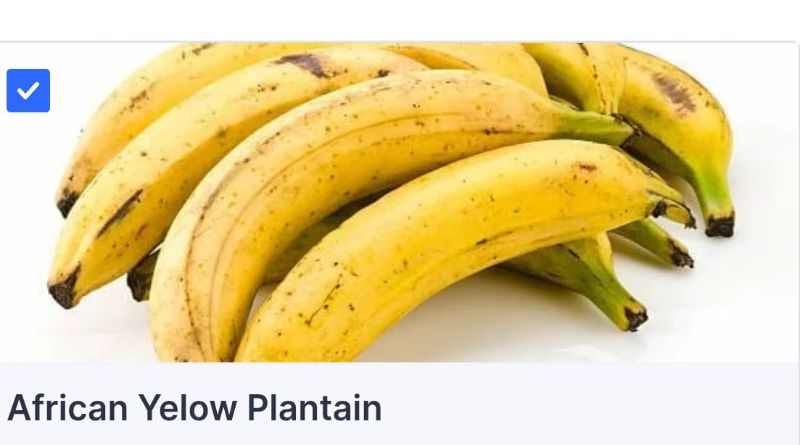 African Yellow Plantain 1kg