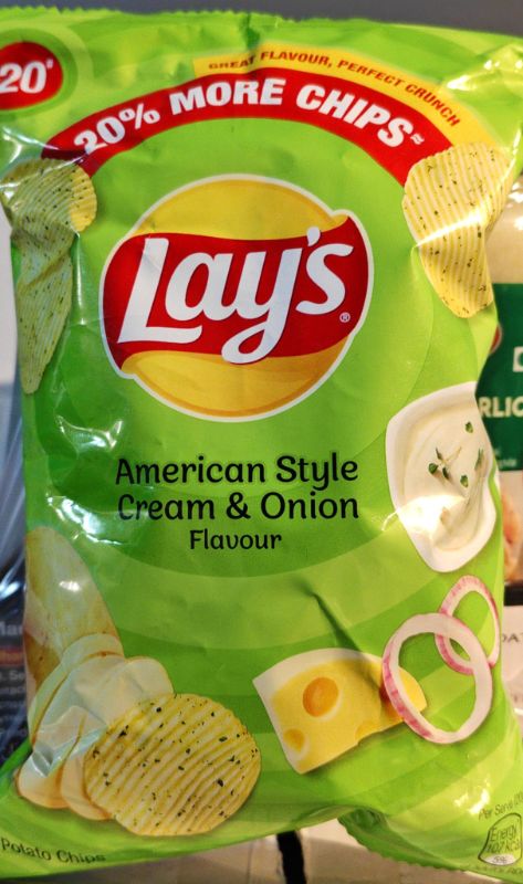 Lays American Style Cream N Onion 50gm ( Including 20% VAT )