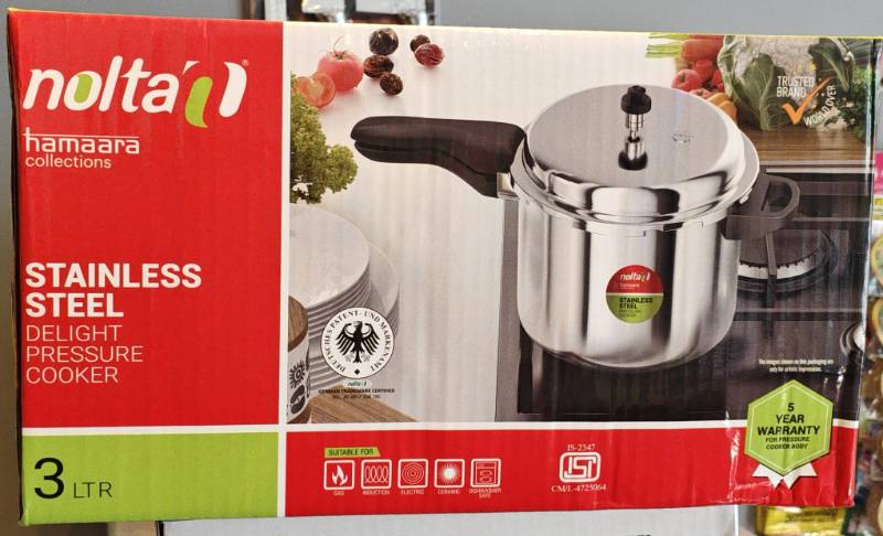 Nolta stainless steel delight pressure cooker 3Ltr