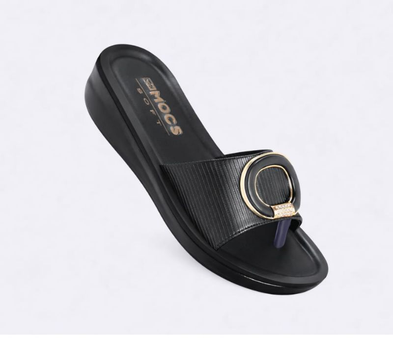 FOOT WEAR MOCS 9007 BLK 5X9 ( 5/36 , 6/37 , 7/38 , 8/39, 10/40 ) ( INC 20% VAT )