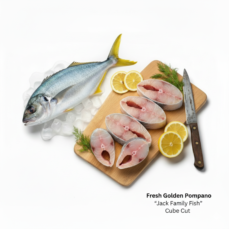 Fresh Golden Pompano  'Jack Family Fish' (Steak Cut)
