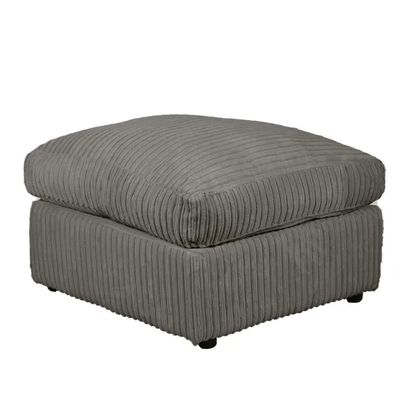 Amalfi Modern Footstool – Premium Jumbo Corduroy Fabric Upholstered Ottoman for Modern Living Rooms